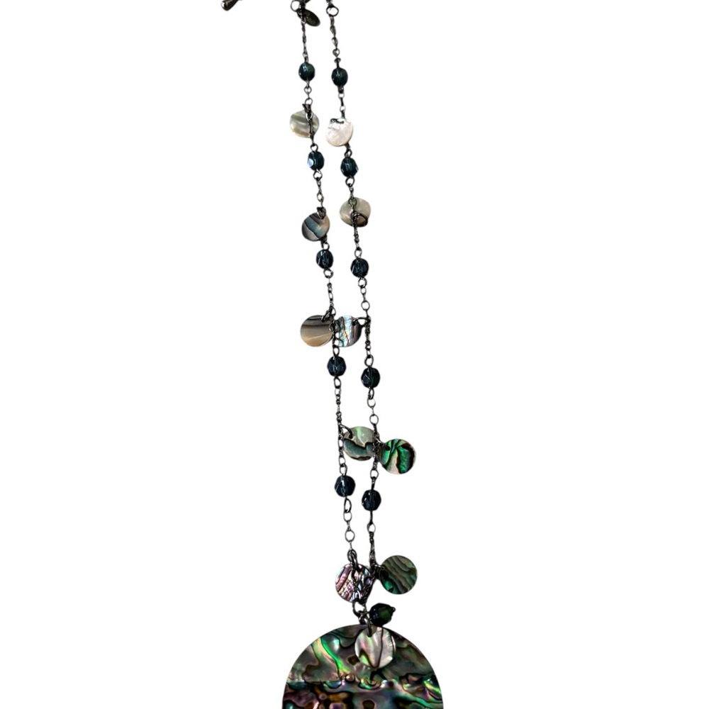 Lia Sophia Iridescent Abalone Pendant Necklace - Picture 2 of 3